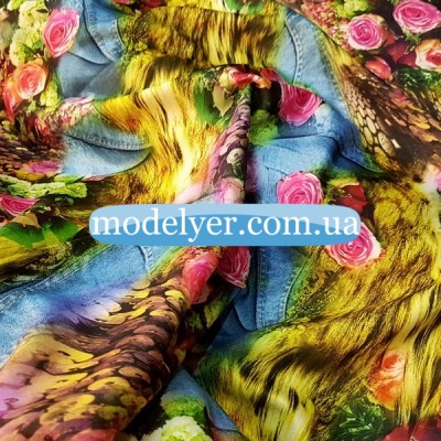 Ткань Дайвинг принт Цветы